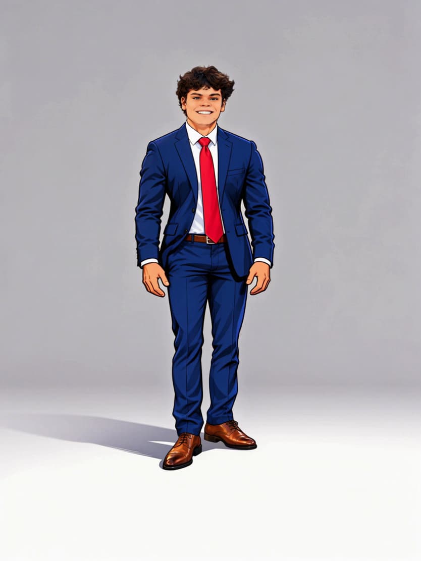 Illustrated portrait of Luke Phillips
